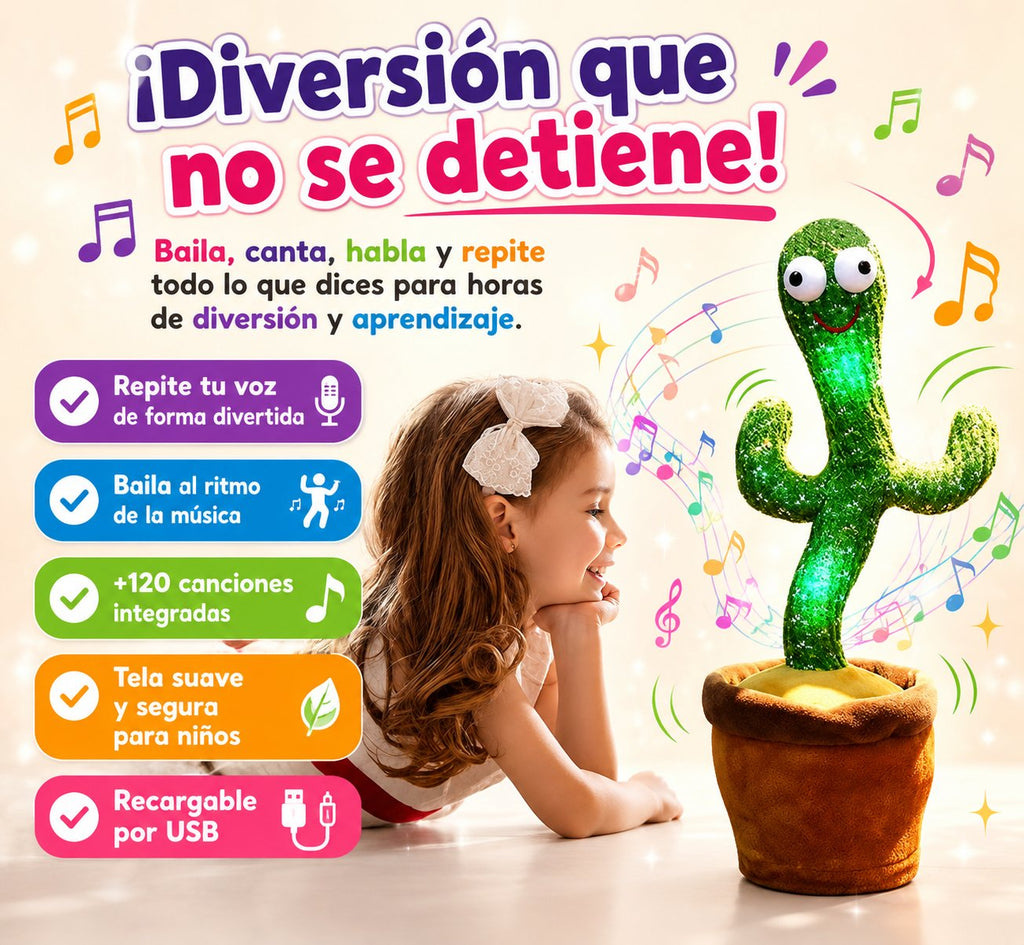 Cactus Bailarín Musical – Diversión queno se detiene