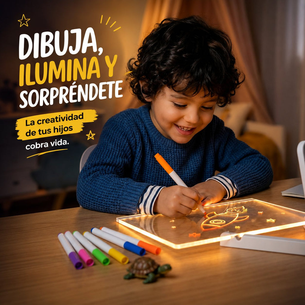 Tablero LED Magico Despierta la creatividad de tus hijos mientras se divierten.
